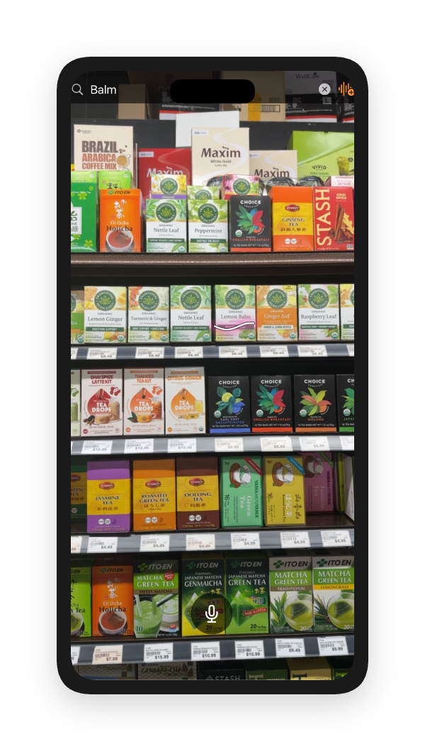Lemon Balm scanning store shelf labels